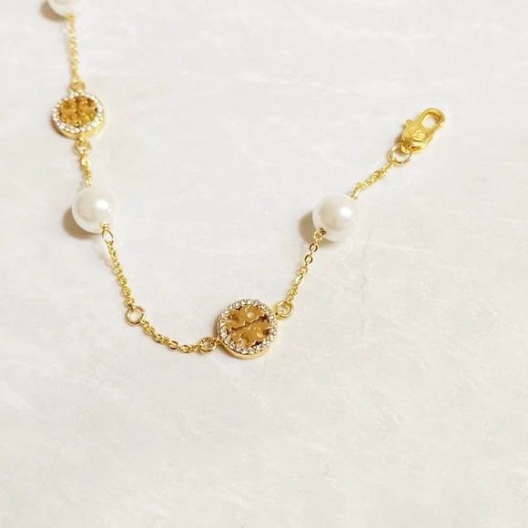 Tory Burch Gold Gemstones Circle Bracelet - Picture 10 of 16